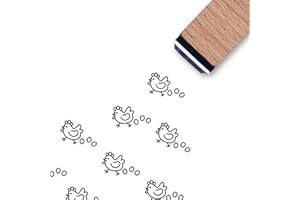 GUVSPTI Funny Chicken Egg Rubber Stamp, 3/5 Inch Small Mini Stamp for Scrapbooking Card Making Planner