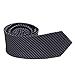 DAE2038 Silver Black Personalised Narrow Tie Matching Gift Box Set Stripes Cheap Skinny Tie ST By Dan Smith, CID-046-18 ,One Size