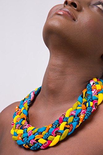 Africa Blooms - African Jewelry for women - African Print Necklace