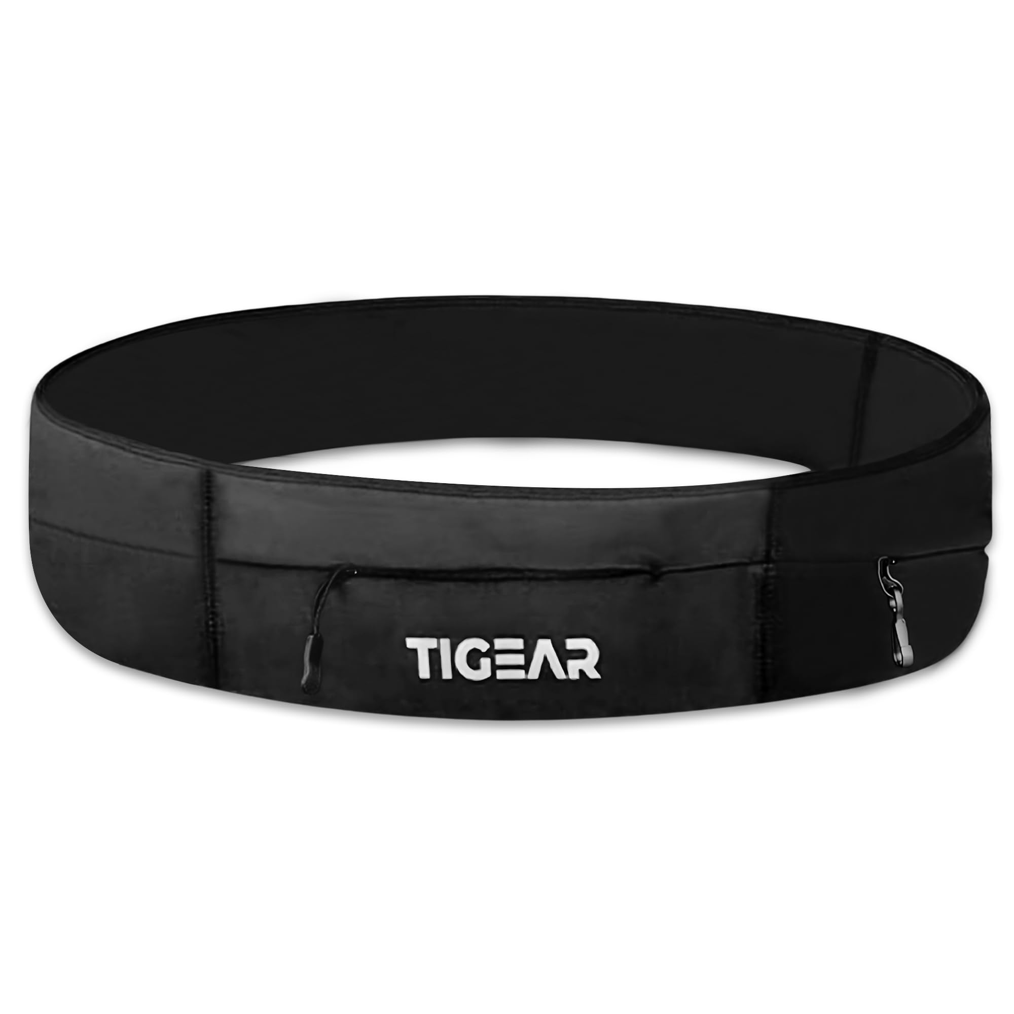 TIGEAR Running Waist Belt, Water Resistant Bum Bag for Gym Training, Waist Size Fanny Pack with Phone Pouch for Marathon, Hiking, Cycling & Travelling (X-Large, Black) — image 1