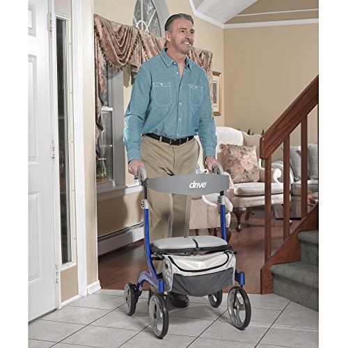 Drive Medical RTL10266BLHS Nitro DLX Foldable Rollator Walker with