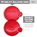 NDN LINE Inflated Air Stability Wobble Cushion/Exercise Fitness Core Balance Disc (35cm/14in Diameter) (Red)