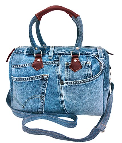 blue denim purse