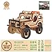 Dlong 3D Wooden Model Toy Building Kit DIY Assembly Construction Jigsaw Puzzle Woodcraft Car Kit Set Wooden Puzzle Model Kit Toy