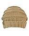 NYFASHION101 Oversized Baggy Slouchy Thick Winter Beanie Hat, Camel