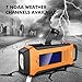 Emergency Radios, Esky Hand Crank Radio Weather Radios Solar Self Powered AM/FM/NOAA Radio with 2000mAh Rechargeable Battery, 3W Flashlight and Loudly Alarm (Orange)