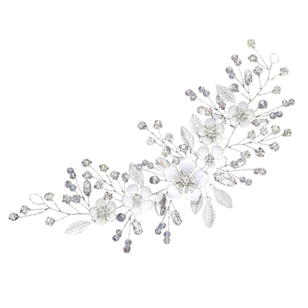 ISLHJDD Flower Bride Wedding Hair Vine Crystal Hair Accessories Bridal Hair Clip Prom hair Accessories Bridal Headband Headpiece for Women and Girls