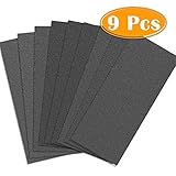 Paxcoo 9 Pcs 3000 5000 7000 High Grit Wet and Dry Sandpaper Assortment Drywall Sanding paper 9 x 3.6