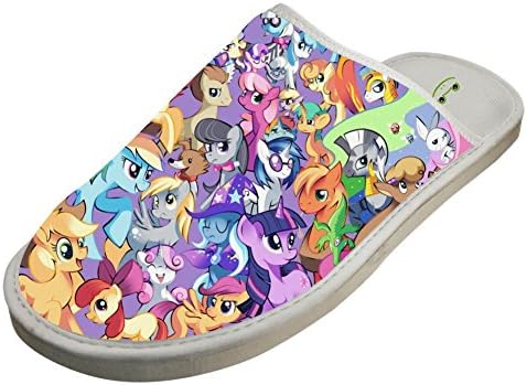 Pile of Unicorns Soft Home Autumn Winter Warm House Slippers for Women Men Girls and Boys