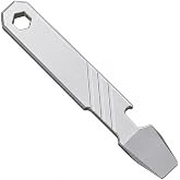 Titanium EDC Pry Bar Tool &ndash; 4&rdquo; Pocket Prybar with Bottle Opener, Flathead Screwdriver, Box Opener &amp; Scraper &ndash; Compact Multi Tool for Everyday Carry