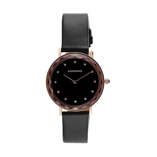 Giordano Analog Black Dial Women's Watch-R4010-44