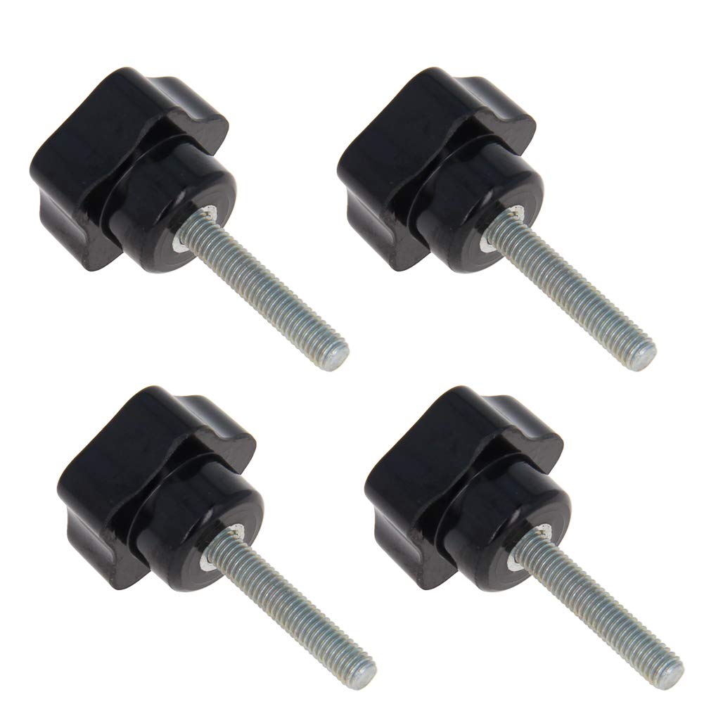 Othmro M6×30mm Male Thread Clamping Knobs Grip, 4pcs Thumb Screws Star Head Handle Knobs Tightening Screw Bakelite Knob