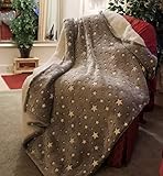 Good Karma Glow in The Dark Throw Blanket, Plush Soft Comfy Fuzzy Fleece,Throw Blanket Double -Sided Flannel Fleece Sherpa, Fun Gift for Kids Girls Boys, Women, Birthday, Grey 50