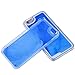 Appmax Cool Liquid Case Special Luminous Powder Glow in the Dark Quicksand Liquid Transparent Hard Phone Case for Iphone 5/iphone 5s (Blue)