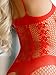 Lace See Through Hosiery Fishnet Bodystocking with Open Crotch for Sex (red145)