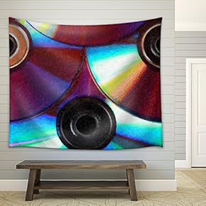 Oil Painting of DVD - Fabric Wall Tapestry Home Decor - 51x60 inches