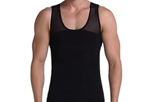 GSKS Mens Body Shaper Compression Tank Top Slimming Shapewear Abdomen Undershirt