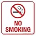 (Pack of 4) No Smoking Sign Stickers, 5.5 x 5.5 Inches, 4 Mil Vinyl Self Adhesive Decal Stickers, Long Lasting, Weatherproof and UV Protected, Made in USA