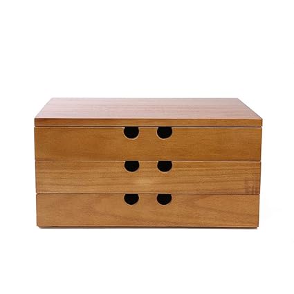 Iash Y Case File Cabinets Wood 3 Tier Drawers Storage Box Office