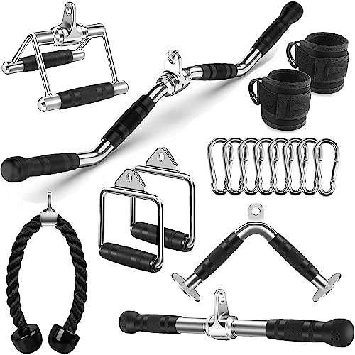 WNOEY Kabelmaschinenbefestigung, Lat-Pulldown-Aufsätze, Heim-Fitness-Zubehör, Trizeps-Pulldown-Aufsatz