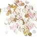 Premium 1-inch Round Tissue Paper Party Table Confetti - 50 Grams (Blush Pink, White, Ivory, Tan)