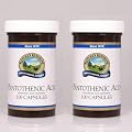 PANTOTHENIC ACID 250 mg, KOSHER (Pack of 2) 100 Capsules each "FAST SHIPPING"