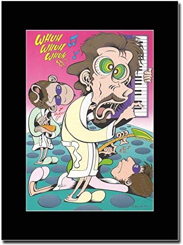 gasolinerainbows - The Flaming Lips - Caricature - Matted Mounted Magazine Promotional Artwork on a Black Mount