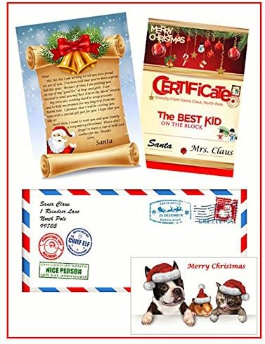 Letter From Santa: Personalized Santa letter package (includes Official envelope from Santa's Workshop, Santa Letter, Certificate, and Santa's Pets Sticker)
