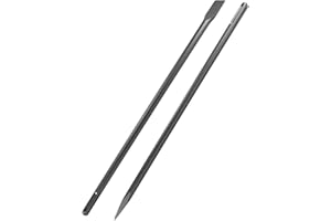 Flat and Pointed Chisels Fit for SDS Max Rotary Hammers Breakers and Jackhammers, 24 x 1 Inch, 2Pcs