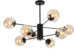 LHFJ Lámpara de araña Molecular Moderna Globo de Cristal Lámpara de