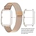 LikeItY Compatible for Apple Watch Band 42mm, Milanese Loop Stainless Steel Magnetic Band with Metal Case for iWatch Series 1/2/3 Replacement Strap for iWatch - Retro Gold