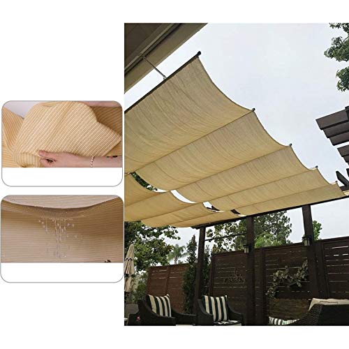 AOTNZ Welle Sun Sonnensegel, Terrasse Einziehbar Schatten Baldachinabdeckung, Durchlässig Schieben Sie Den Draht… – Bild 3