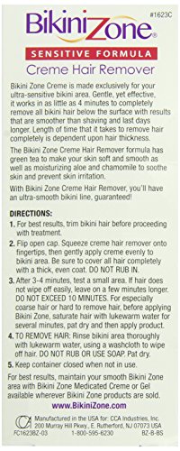 Bikini Zone Bikini Creme Hair Remover, Green Tea Fortified, Packaging May Vary, 2-Ounces (Pack of 3) - Thumbnail 2