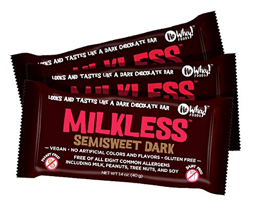 No Whey Semisweet Dark Milkless Chocolate Bars [Vegan, Dairy Free, Peanut Free, Nut Free, Soy Free, Gluten Free]