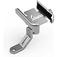 DSMBKS for Vespa LX LXV Sprint GTS GTV 50 150 250 300 300ie Accessories Motorcycle Handlebar Mobile Phone Holder GPS Stand Bracket,Mirror Holder Silver