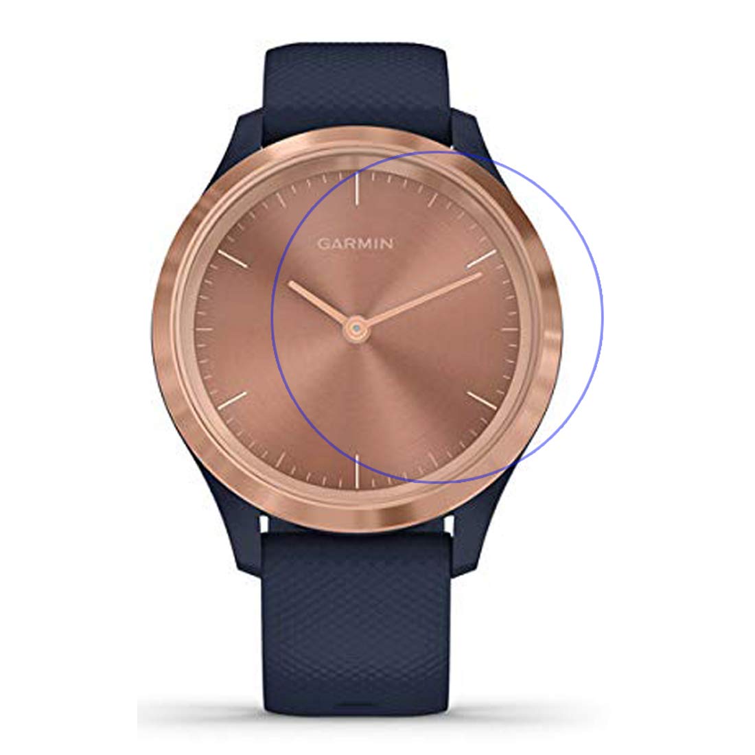 Disscool Tempered Glass Screen Protector for Garmin Vivomove 3S,0.33mm Thickness With Real Glass