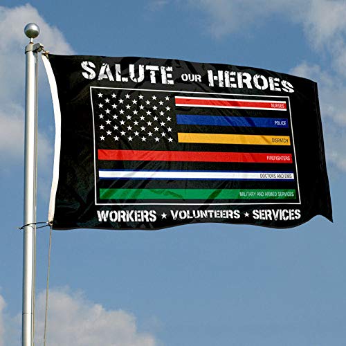 Sports Flags Pennants Company Salute Frontline Workers Flag for Flag Pole Pricepulse