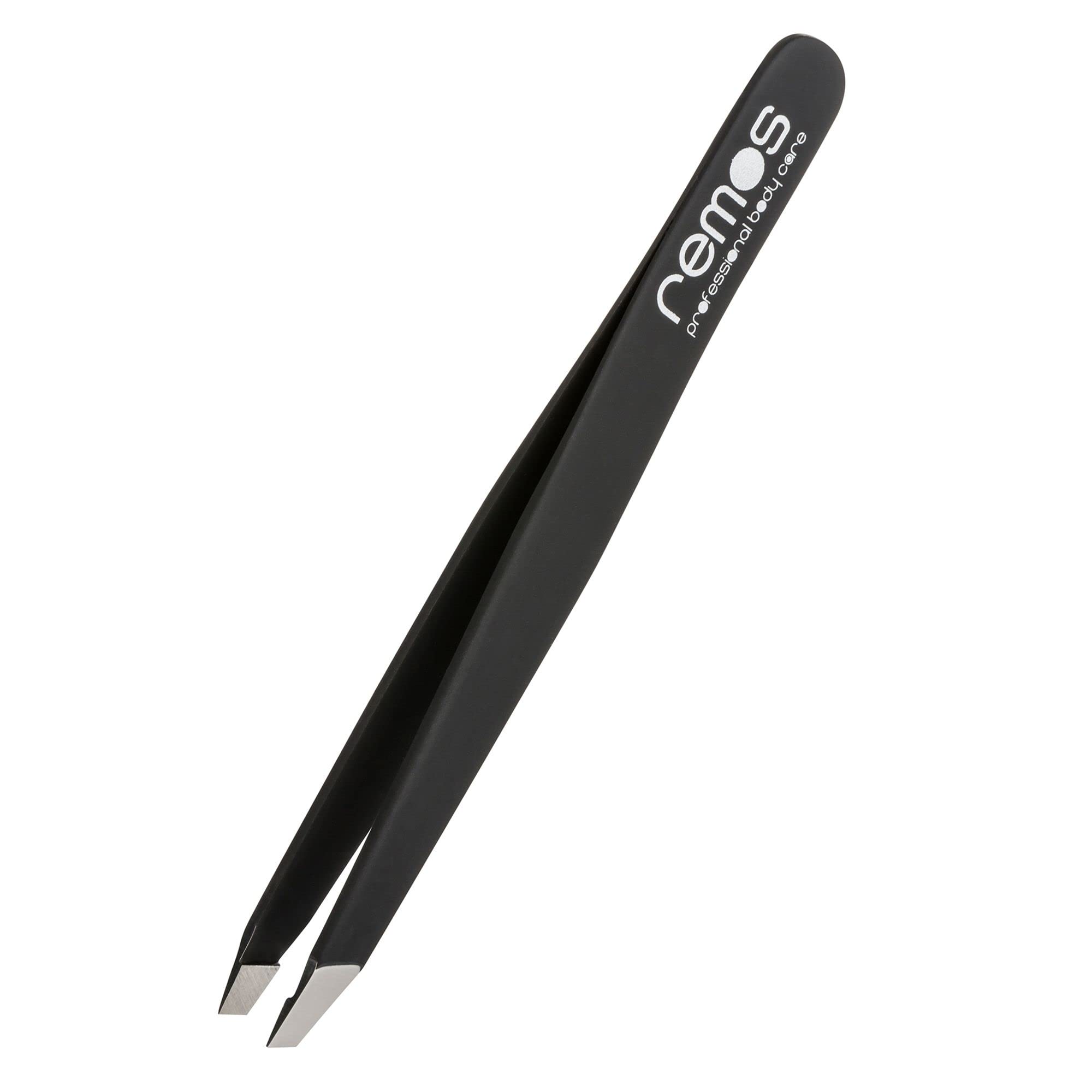 REMOS Professional Eyebrow Tweezers Made of Stainless Steel in Black