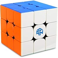 GAN 356 R S, 3x3 Speed Cube Gans 356RS Magic Cube for Kids Teens Beginners Holiday Birthday Gifts (Stickerless)