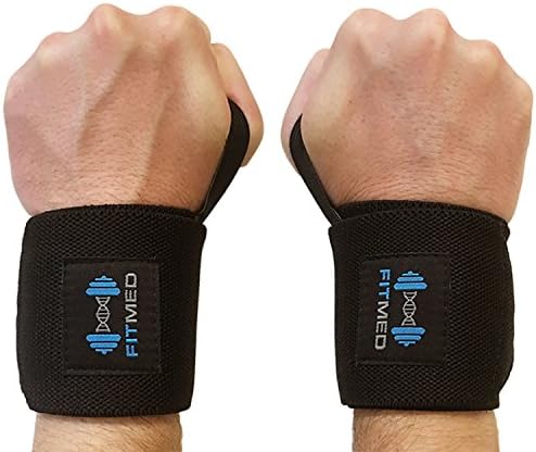 Wrist Wraps by FitMed - Professional Quality Wrist Wrap Weight Lifting, Bodybuilding, Powerlifting, Crossfit, Weight Training - Perfect for Men &amp; Women w/ bonus Storage Bag