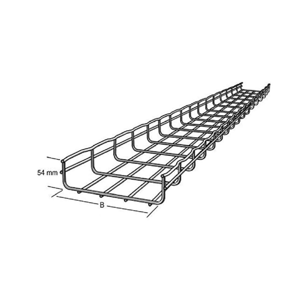 Wire Mesh Cable Tray, 12x2In, 10 Ft Electronic Component Cables