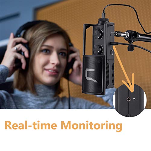 Comica STM-USB Versatile Metal Condenser Cardioid Microphone for USB C Smartphone and Computer, Studio Recording Microphone for Live-Streaming, Podcaster,Gaming, Studio Vocal, Online Course
