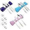 KingYH-3-Pack-Camping-Cutlery-Set-Traveling-Stainless-Steel-Picnic-Flatware-with-Carrying-Case-Openers-Portable-Reusable-Tableware-Set-for-Home-School-Traveling-Camping-Picnic-Working-Hiking KingYH 3 Pack Camping Cutlery Set Traveling Stainless Steel Picnic Flatware with Carrying Case Openers Portable Reusable Tableware Set for Home School Traveling Camping Picnic Working Hiking