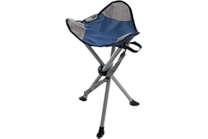 Travel Chair Slacker Tripod Chair for Camping, Lightweight Chair, Adjustable Carry Strap for Easy Transport | Oversized Duck Feet for Improved Stability | Perfect for Outdoor Adventures (Blue)