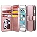 ULAK iPhone 6s Case, iPhone 6 Case, 6s Wallet Case, Wallet iPhone 6S Synthetic Leather Case Folio 9 Card Multi-Slots Flip for Women for Apple iPhone 6s/6 4.7 Inch (Rose Gold)