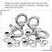 22Pcs 304 Stainless Steel M10 Male Thread Lifting Ring Eye Bolt Kit, Including 4Pcs M10 Eye Bolt with 6Pcs Lock Nuts, 6Pcs Lock Washers and 6Pcs Flat Washers