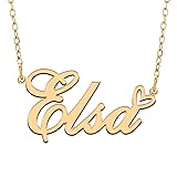 RONKAHSHOW Elsa Custom Name Necklace Customized