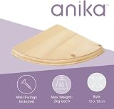 Anika Living Wooden Floating Corner Shelf 28.5cm Pine Ready to Paint Brackets view 3