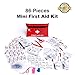 Small First Aid Kit, 86pcs Mini First Aid Kits Compact,Lightweight Medical Supplies Includes Alcohol Prep Wipes Gold Foil Blanket, CPR Face Mask Ideal for Emergencies at Home and Survival Situations