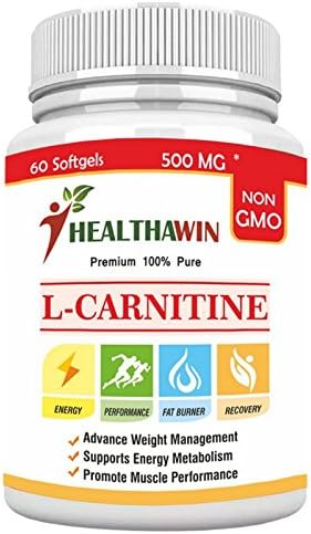 Healthawin Research L-Carnitine Amino Acid For Muscle, Heart & Brain, Natural Fat Burner 1000 MG Serve